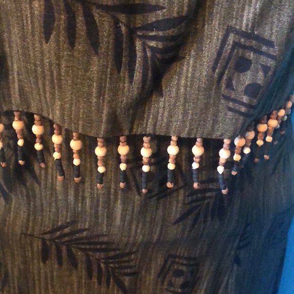 Tradition Maxi summer dress green/black top and safari bottom. Size 12p. - Picture 4 of 10